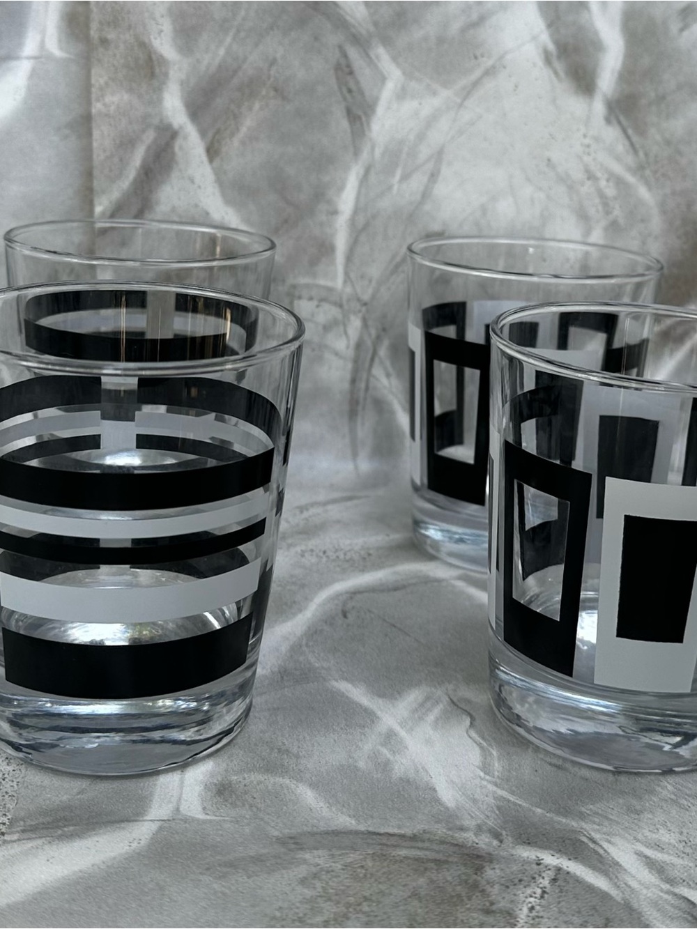 Libbey MCM Geometric Rocks glasses - Picture 2 of 15